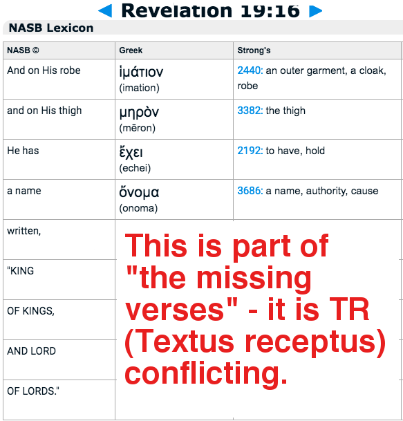 Revelation 19:16 - WRONG