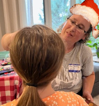 Erin, our Christmas face painter